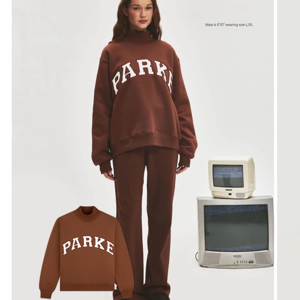 Parker Mocha Varsity Turtleneck